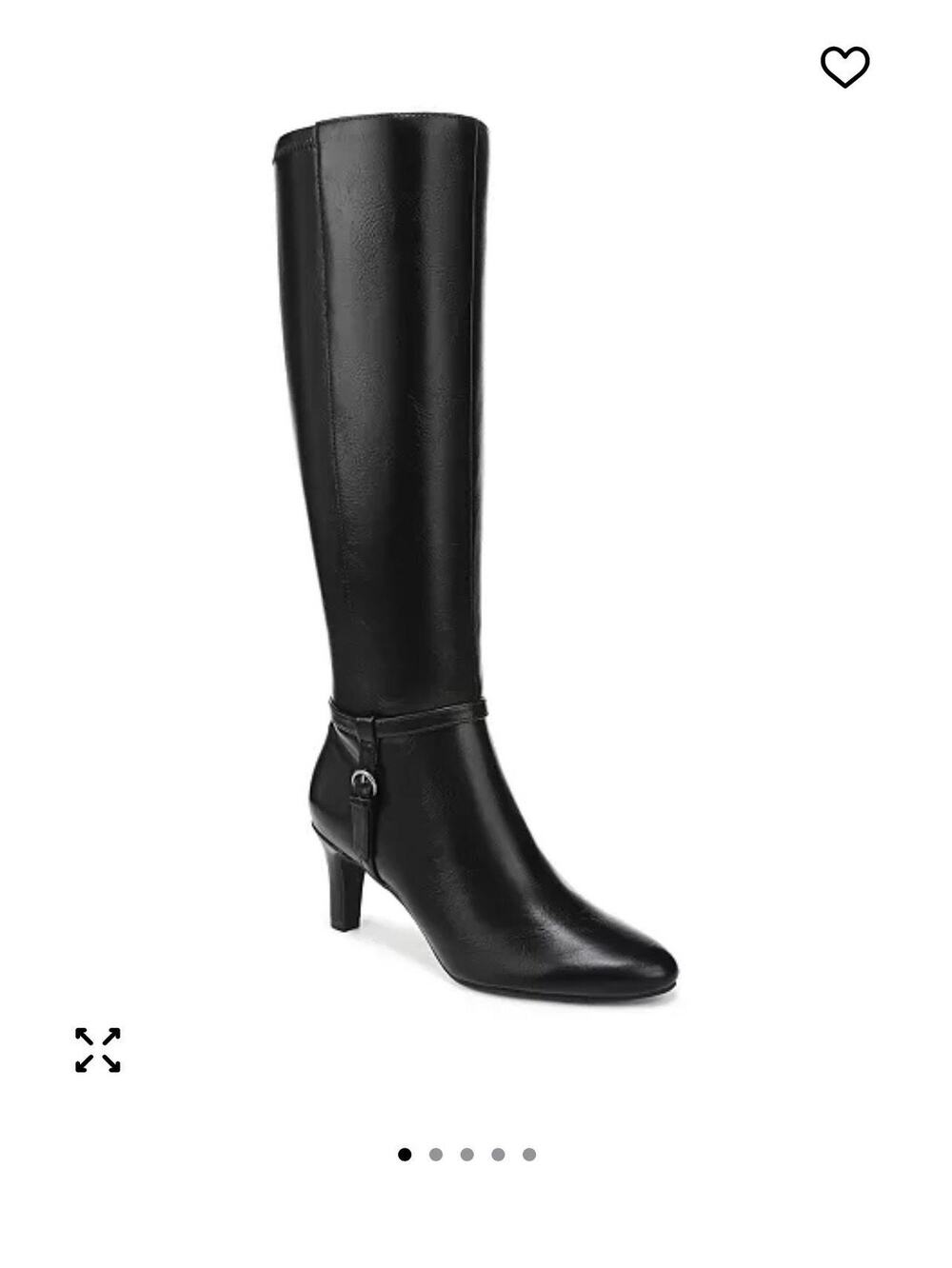 LifeStride Galant Boots Women's Size 7.5W Black Wide Calf Knee High Riding